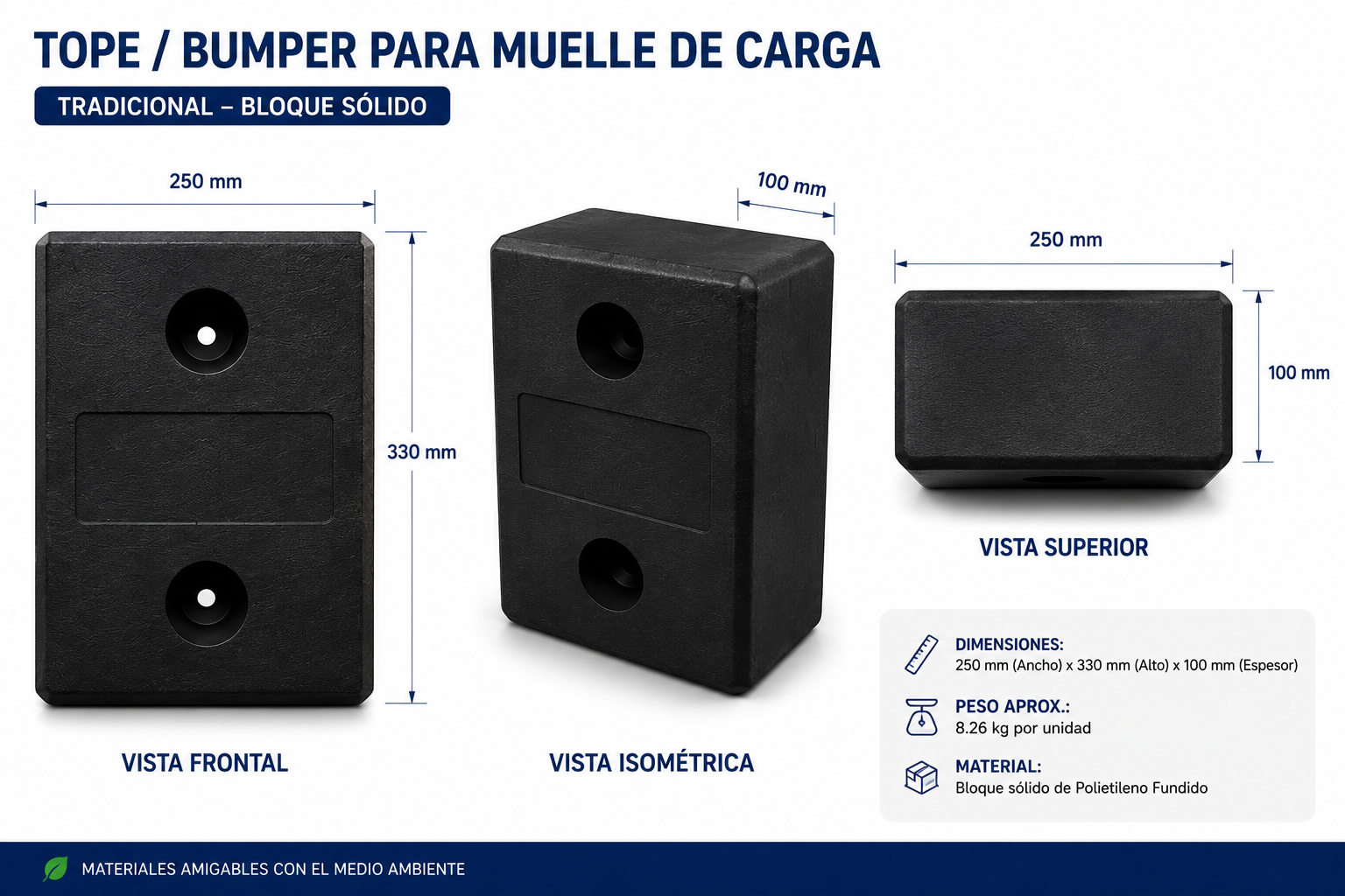 TOPE O BUMPER PARA MUELLE DE CARGA - Imagen 6